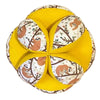 Laden Sie das Bild in den Galerie-Viewer, Una pelota amarilla con una imagen de una ardilla en ella, una pantalla de seda de Annabel Kidston, ganadora del concurso de Pinterest, movimiento de artes y artesanías, patrón repetitivo, hecho de queso, rococó.