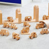 Load image into Gallery viewer, Un grupo de camiones y coches de juguete de madera, una representación tridimensional por Matthias Weischer, tendencia en Pinterest, Arbeitsrat für Kunst, renderizado basado en la física, hecho de cartón, trazado de rayos.