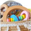 Una cesta llena de muchos juguetes sobre una mesa, una foto de stock por Coppo di Marcovaldo, ganador del concurso de Pinterest, movimiento de artesanía, foto de stock, foto de stock, composición dinámica.