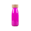 Una botella rosa con una tapa de madera en un fondo blanco, una renderización 3D por An Gyeon, ganador del concurso de Unsplash, minimalismo, brillo, Adafruit, seapunk.