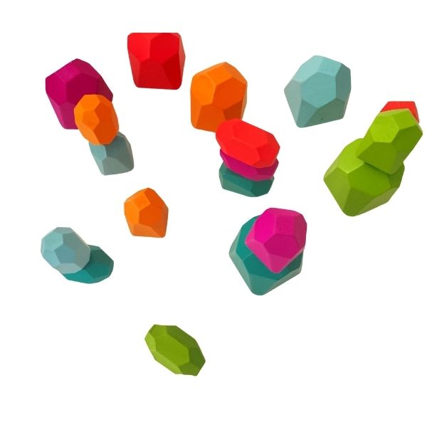 Un grupo de rocas coloridas en un fondo blanco, una renderización de baja poli de Sophie Taeuber-Arp, Polycount, arte generativo, baja poli, Polycount, renderizado en Maya.