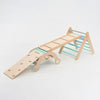 Un tobogán de juguete de madera con una escalera adjunta a él, una escultura abstracta por Erwin Bowien, presentada en dribble, constructivismo modular, behance hd, constructivismo, ortogonal.