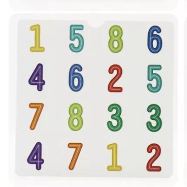 Una imagen de números en un fondo blanco, un rompecabezas de Francis Helps, destacado en Pinterest, dada, patrón repetitivo, hecho de plástico, hecho de goma